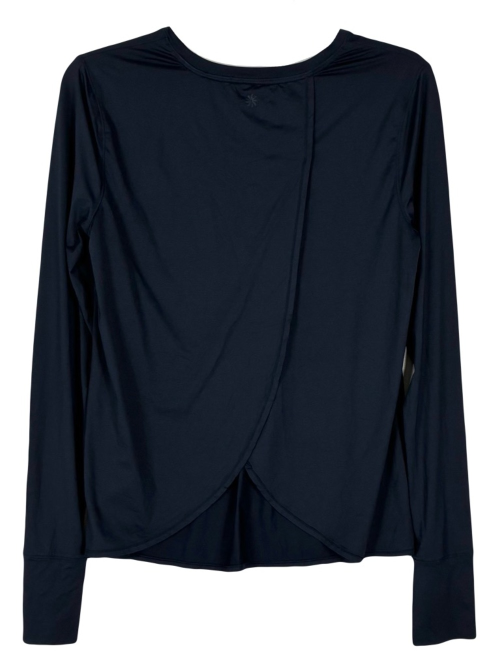 Nwot Athleta Sunlover Tulip Back UPF Top S Navy Blue Fitness Long Sleeve Tee